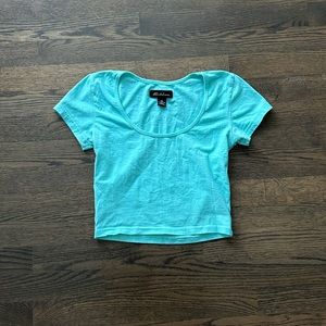 Turquoise Blue Crop Top